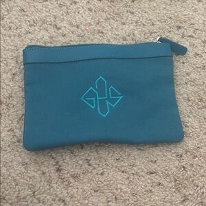Blue Leather Clutch